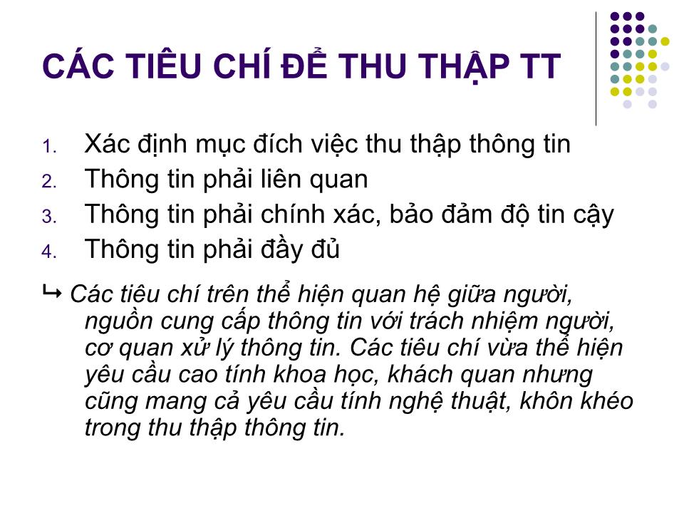 Bài giảng Kỹ năng thu thập, xử lý, trình bày thông tin - Lê Trọng Duận trang 6