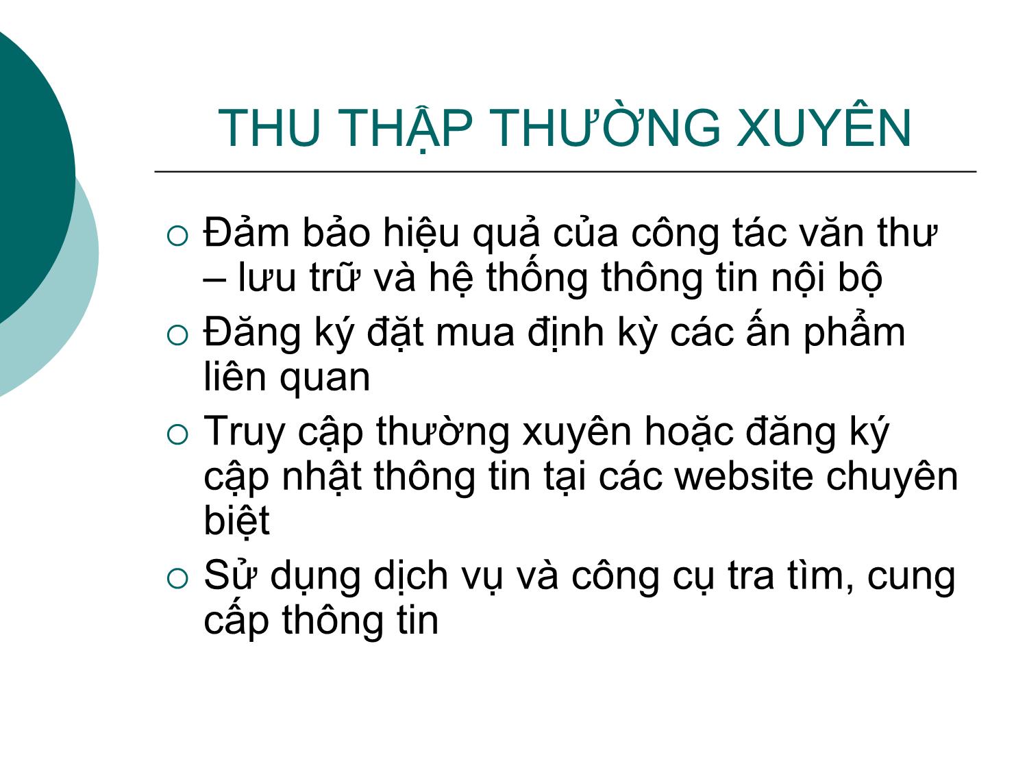 Bài giảng Kỹ năng thu thập, xử lý và cung cấp thông tin - Phạm Thị Diệu Linh trang 6