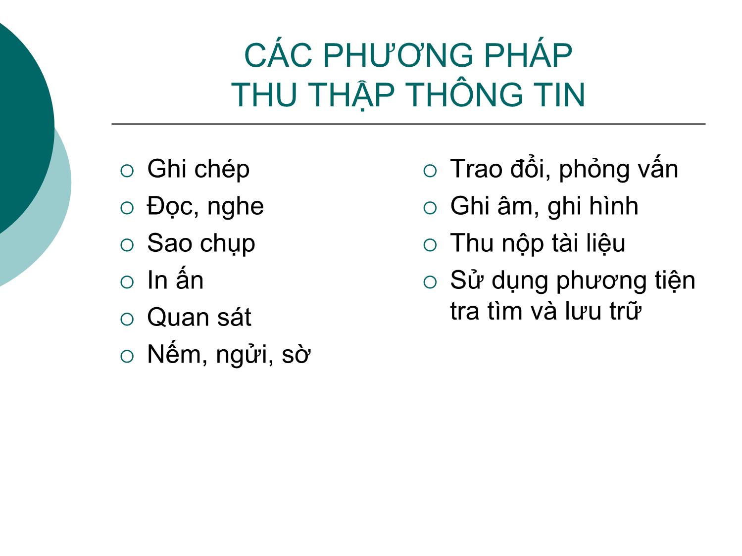 Bài giảng Kỹ năng thu thập, xử lý và cung cấp thông tin - Phạm Thị Diệu Linh trang 8