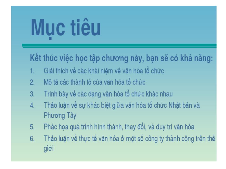 Bài giảng Văn hóa tổ chức - Nguyễn Hữu Lam trang 2