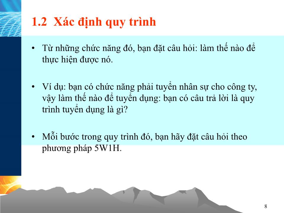 Bài giảng Kỹ năng tổ chức công việc (Hay) trang 8