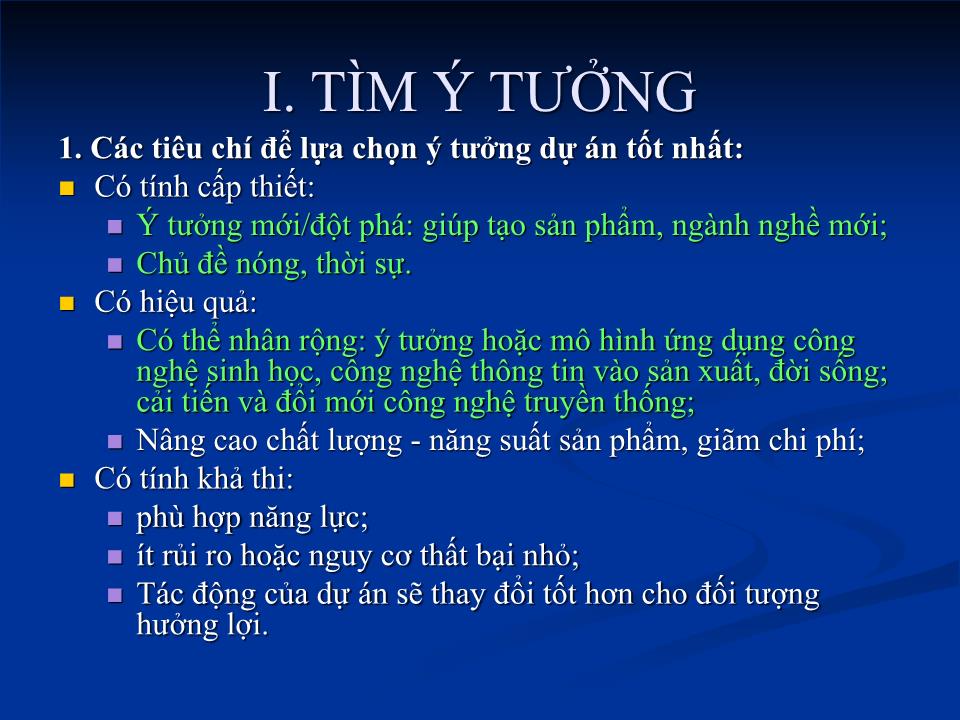 Bài giảng Kỹ năng xây dựng ý tưởng đề xuất đề tài, dự án Khoa học & Công nghệ trang 8