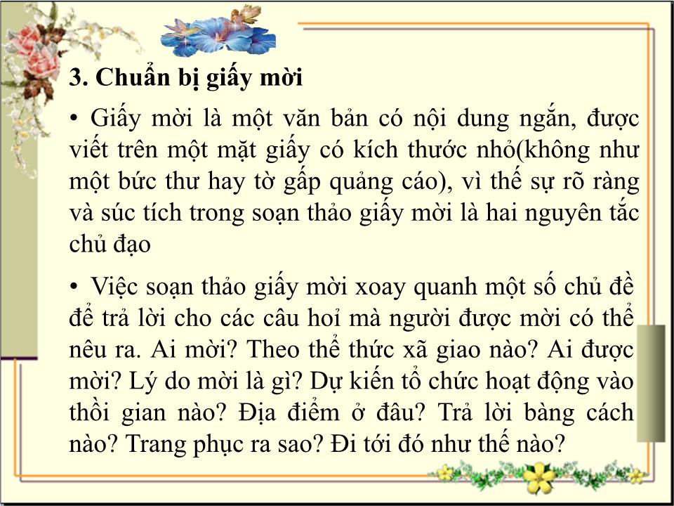 Bài giảng Chiêu đãi ngoại giao trang 8