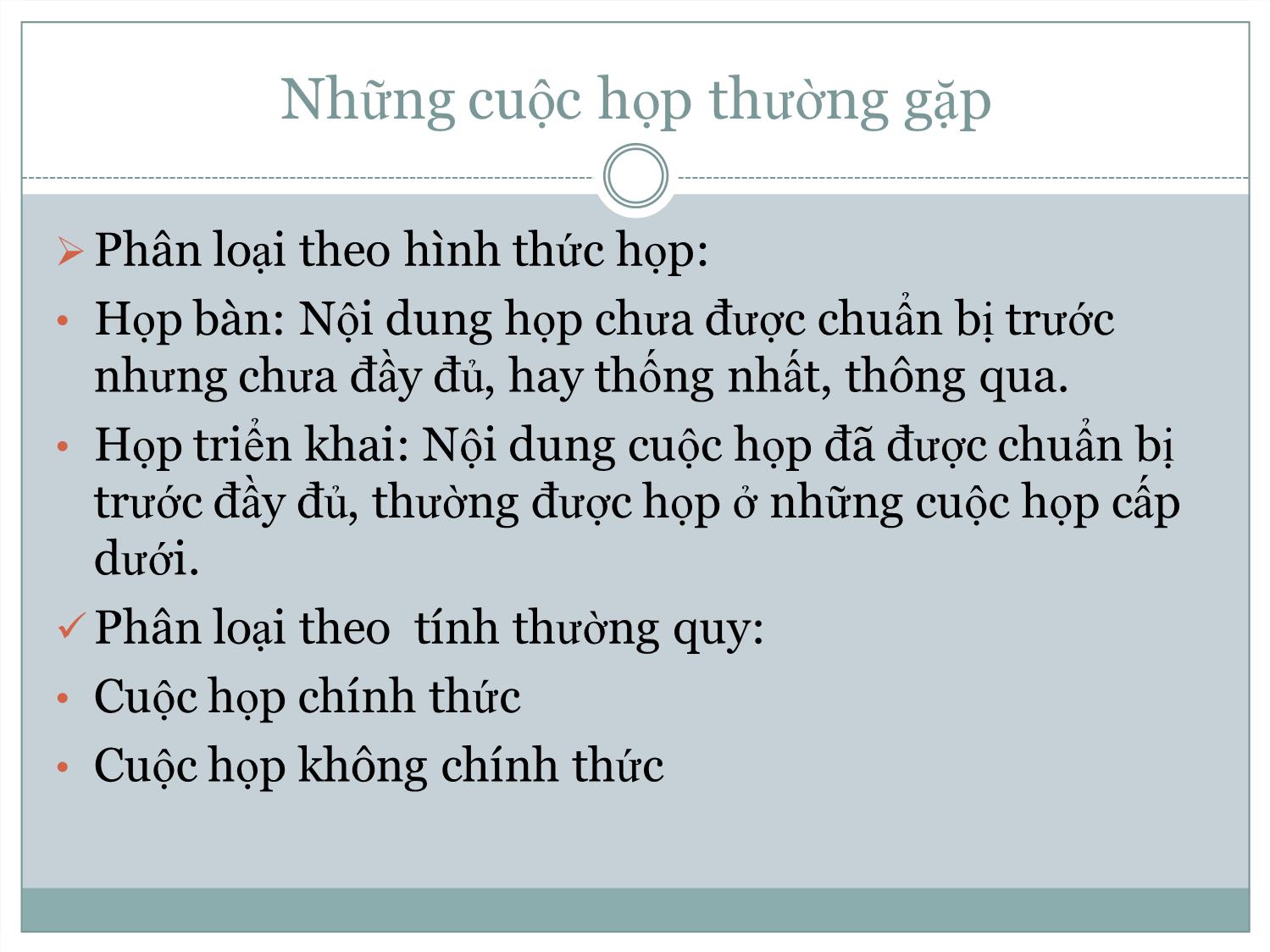 Bài giảng Kĩ năng tiến hành cuộc họp trang 4