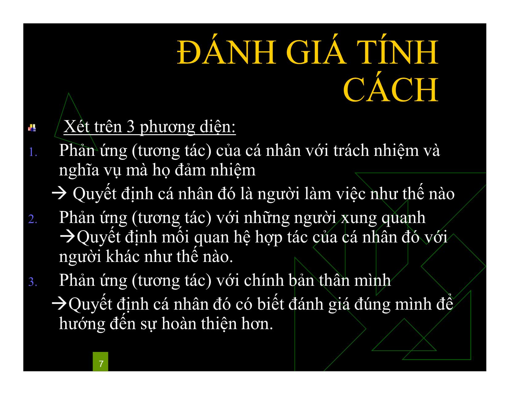 Bài giảng Kỹ năng lãnh đạo - Bài 1: Cơ sở của hành vi cá nhân - Phan Thị Minh Châu trang 7