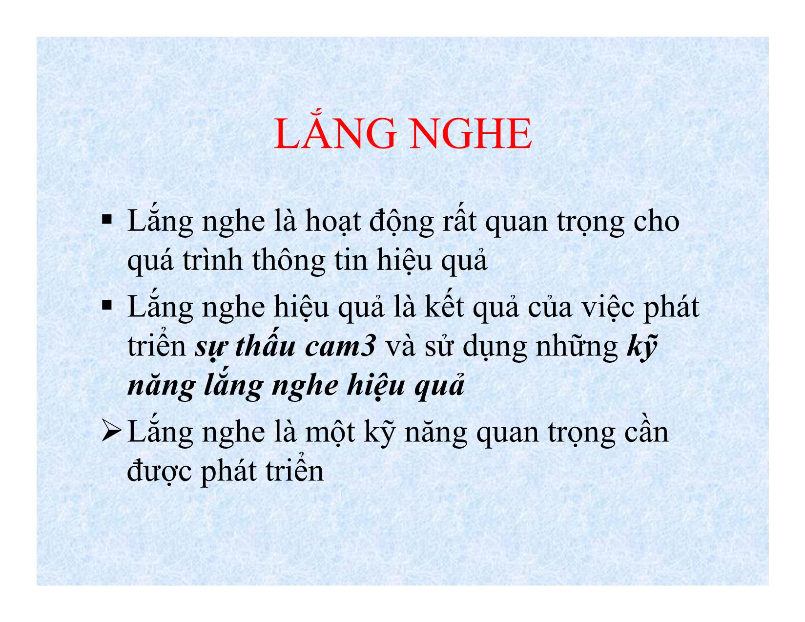 Bài giảng Kỹ năng lãnh đạo - Bài 7: Thông tin - Phan Thị Minh Châu trang 7