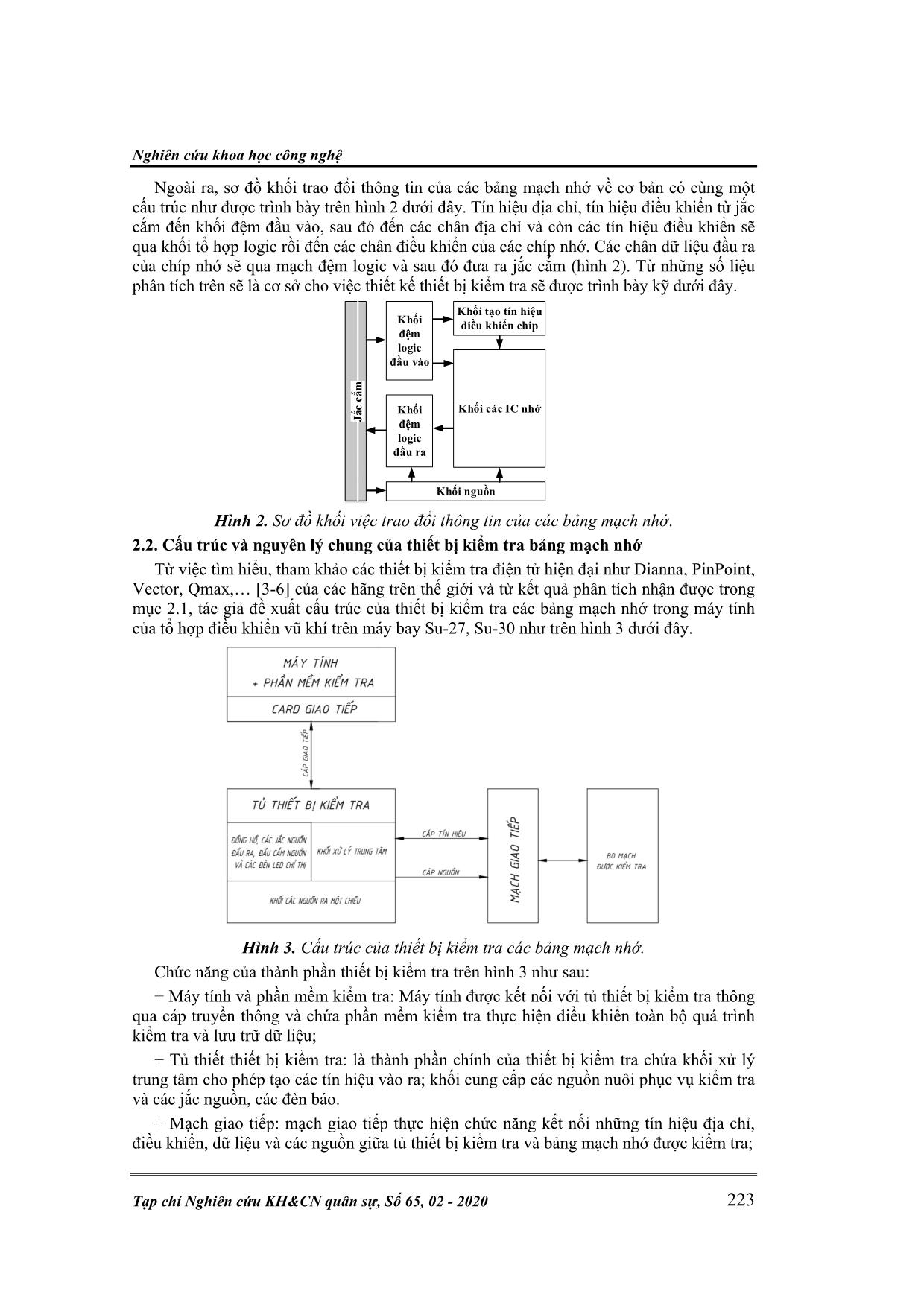 Thiết kế, chế tạo thiết bị kiểm tra bảng mạch nhớ trong máy tính của tổ hợp điều khiển vũ khí trên máy bay SU-27 trang 3