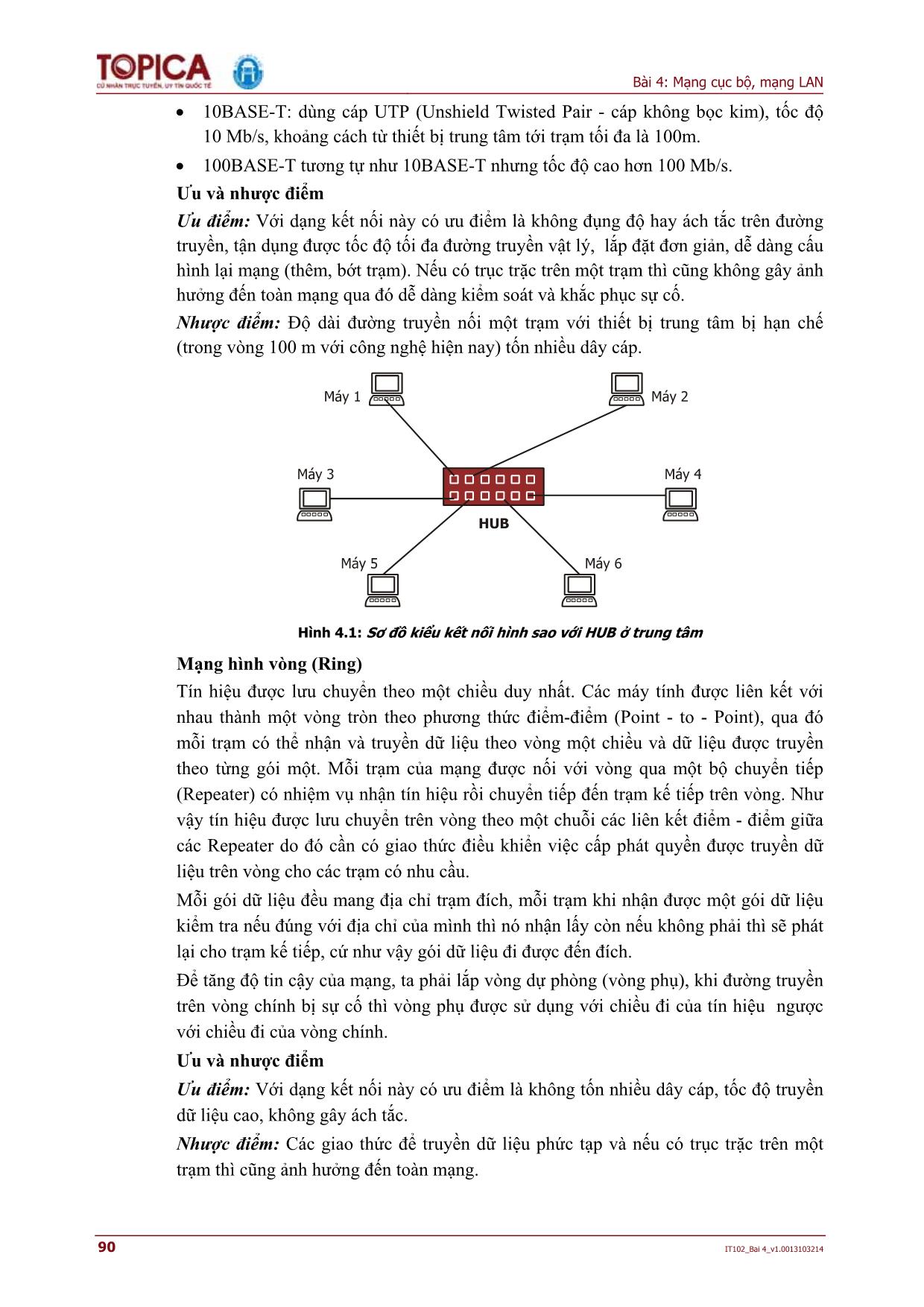 Bài giảng Mạng căn bản - Bài 4: Mạng cục bộ, mạng LAN trang 4