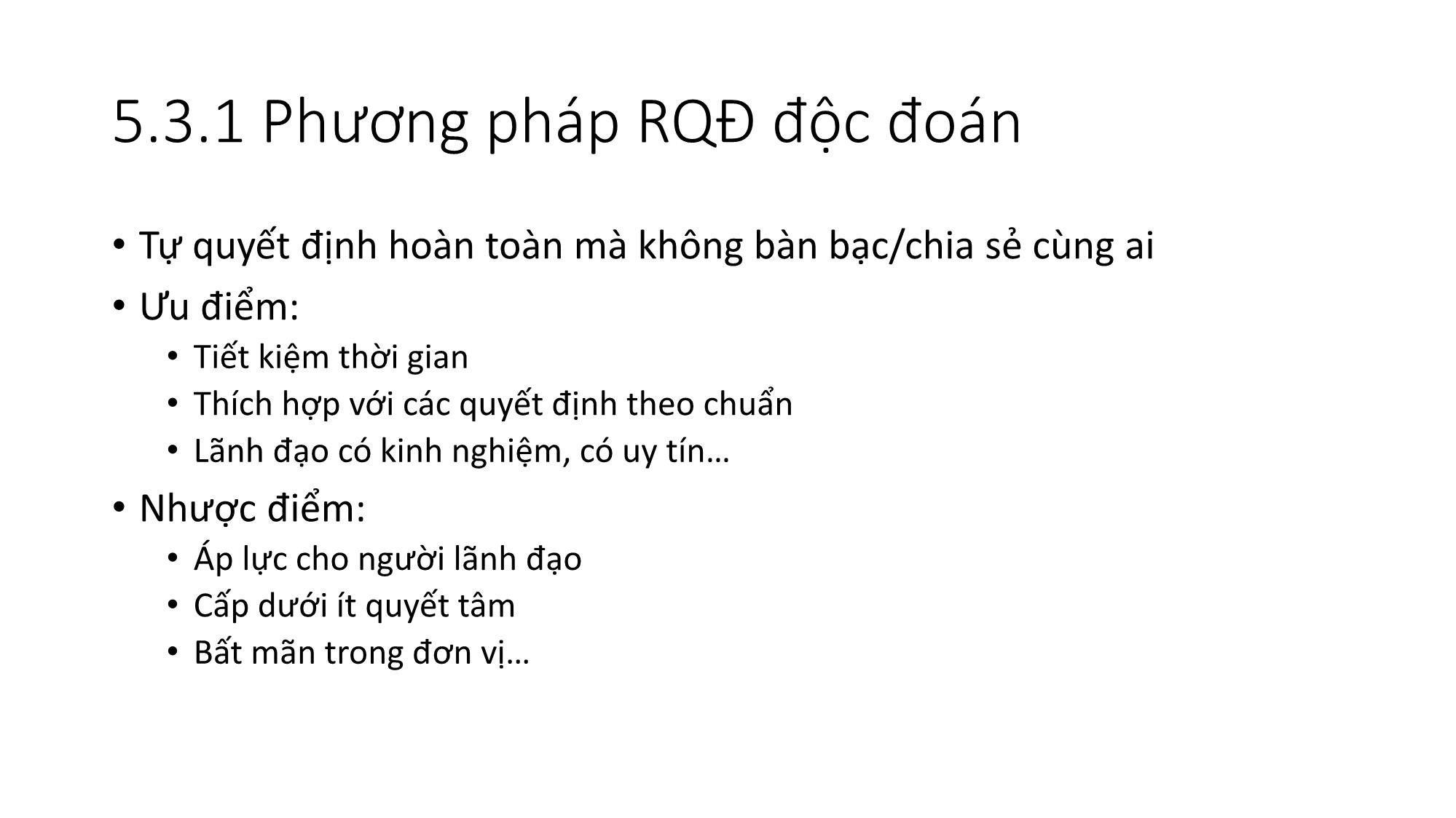 Bài giảng Kỹ năng lãnh đạo - Bài 5: Kỹ năng ra quyết định - Nguyễn Thị Minh Thu trang 9