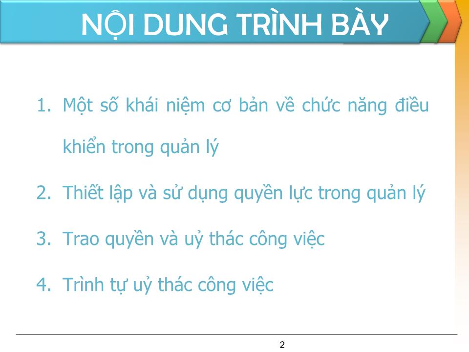 Bài giảng Thiết lập và sử dụng quyền lực - Trần Văn Bình trang 2