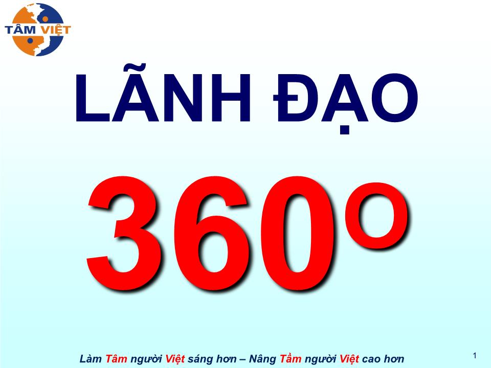 Bài giảng Lãnh đạo 360 trang 1