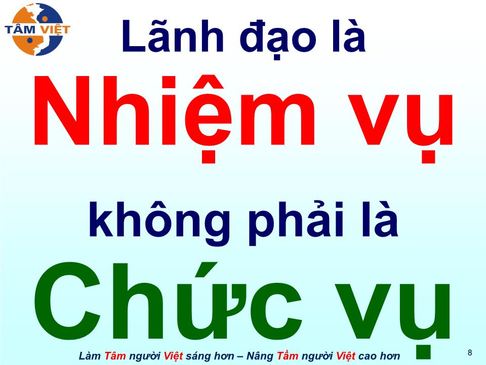 Bài giảng Lãnh đạo 360 trang 8