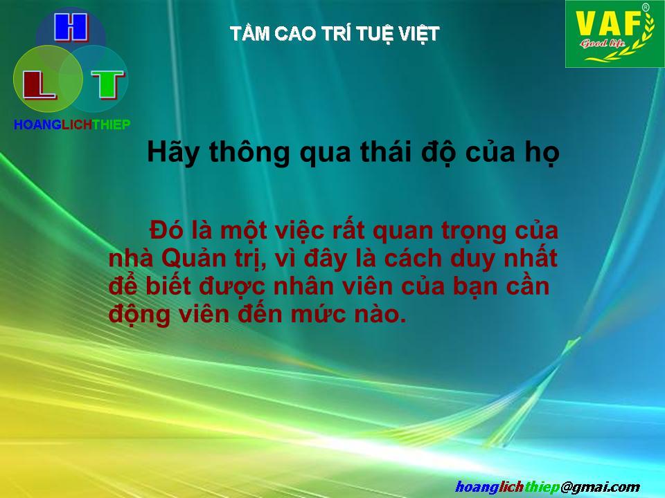 Bài giảng Tạo động lực làm việc cho nhân viên (Bản hay) trang 6