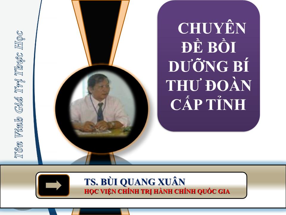 Chuyên đề Bồi dưỡng bí thư đoàn cấp tỉnh trang 6