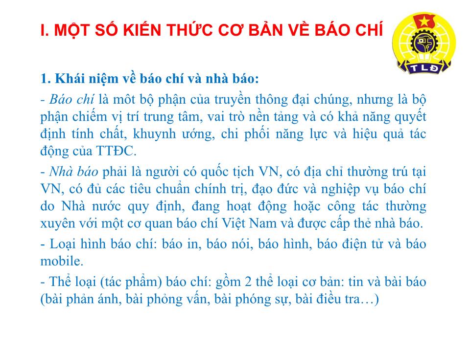 Bài giảng Kỹ năng viết tin, bài tuyên truyền trên báo chí - Nguyễn Mạnh Kiên trang 2