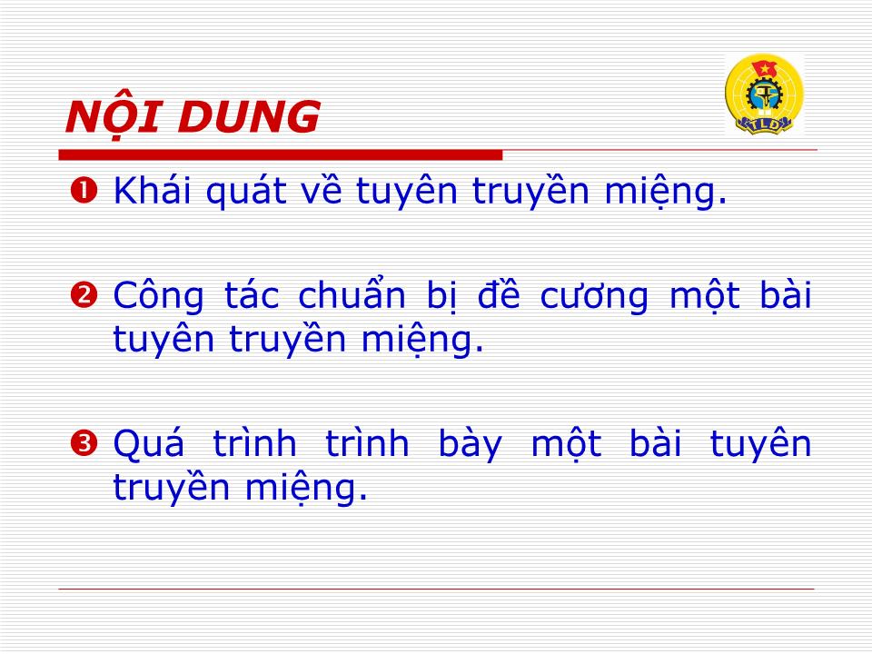 Bài giảng Những vấn đề cơ bản về công tác tuyên truyền miệng - Vũ Mạnh Tiêm trang 2