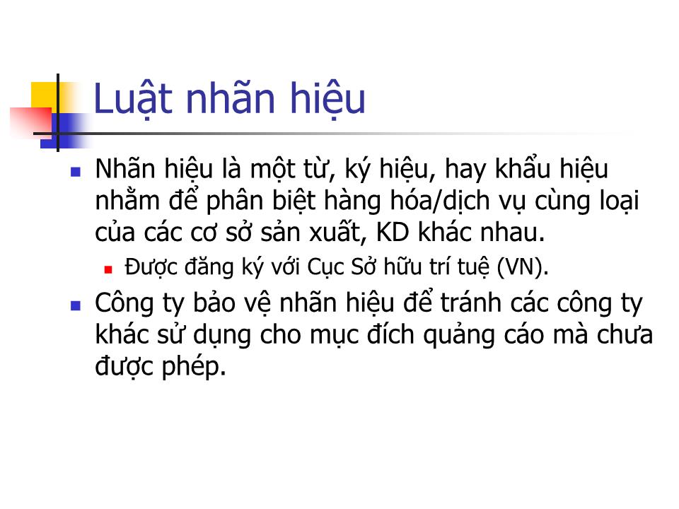 Bài giảng Quan hệ công chúng - Bài 9: Luật pháp & Đạo đức trong hoạt động PR trang 7