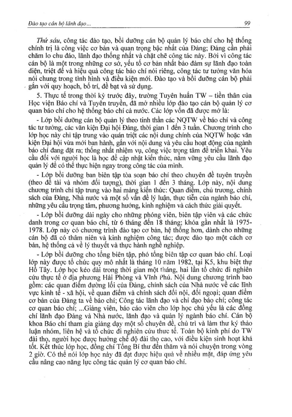 Đào tạo cán bộ lãnh đạo, quản lý báo chí: Thực tế đòi hỏi và vấn đề đặt ra trang 5