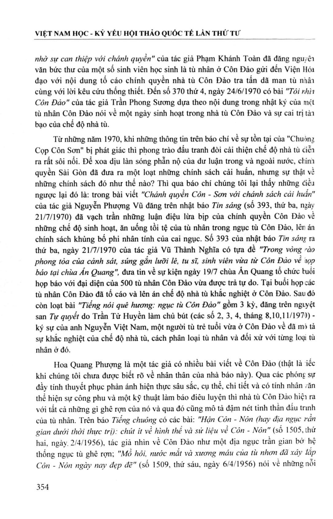 Góp thêm một số tư liệu về Côn Đảo (Từ cách nhìn của báo chí Sài Gòn trước 1975) trang 7