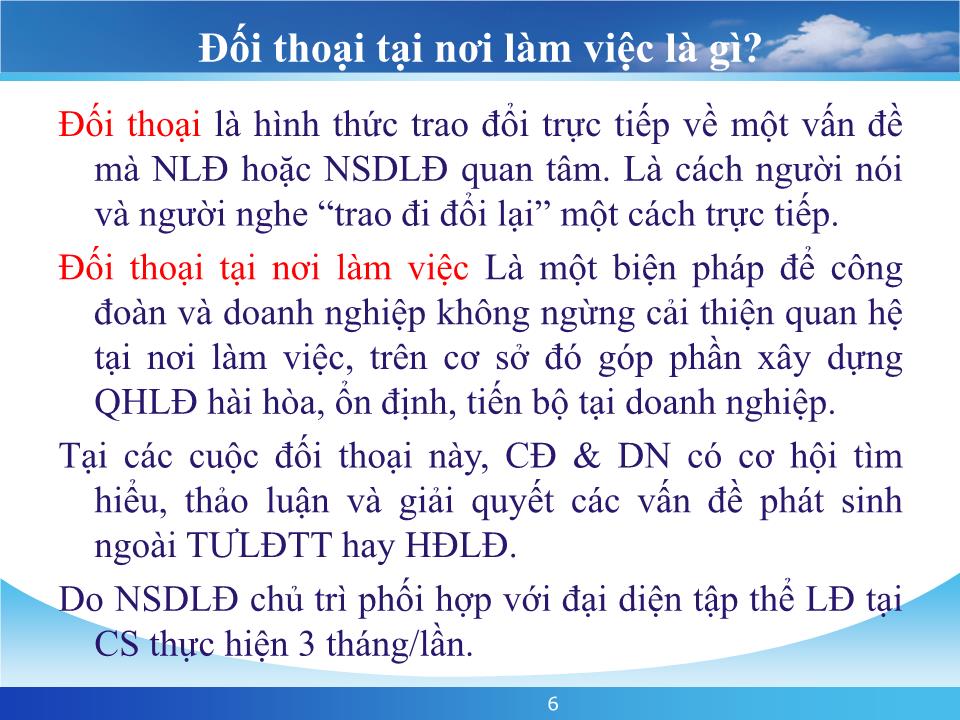 Bài giảng Đối thoại tại nơi làm việc trang 6