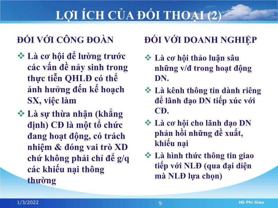 Bài giảng Đối thoại tại nơi làm việc trang 9