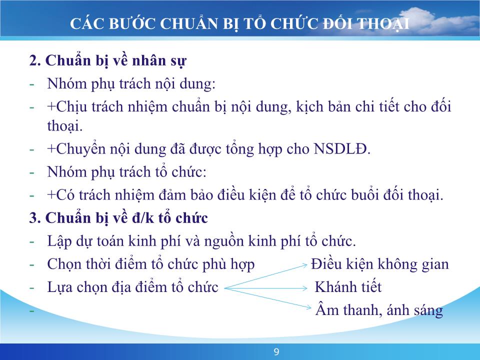 Bài giảng Kỹ năng đối thoại tại nơi làm việc trang 9