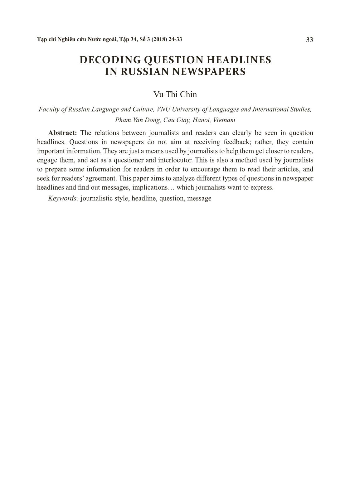 Giải mã tiêu đề dạng câu hỏi trên báo chí (Trên ngữ liệu báo tiếng Nga) trang 10
