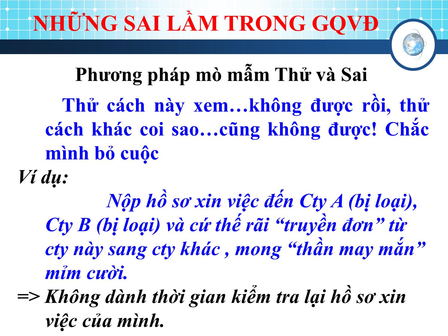 Bài giảng Kỹ năng giải quyết vấn đề trang 8