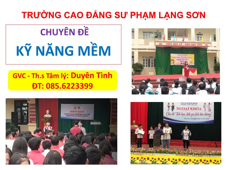 Chuyên đề Kỹ năng mềm trang 1