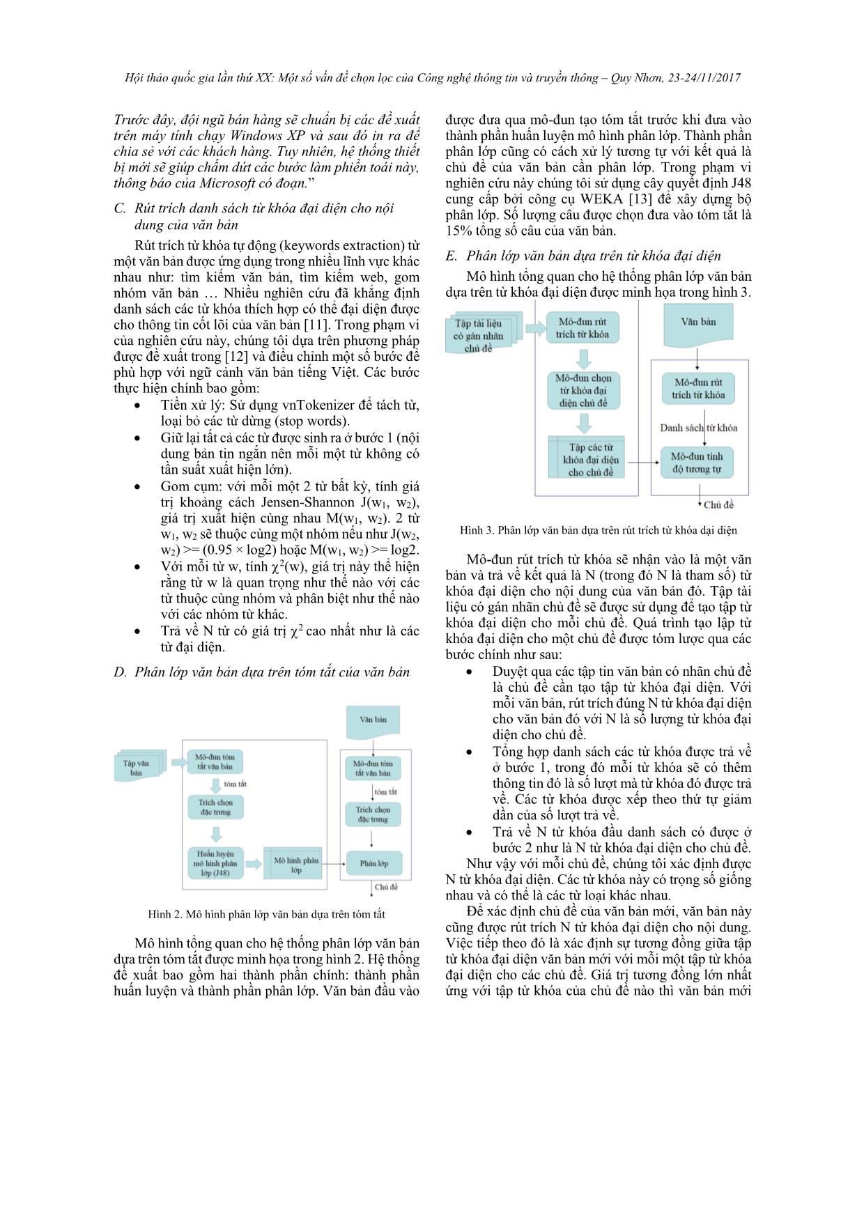 Hướng tiếp cận không toàn văn cho bài toán phân lớp tự động bản tin tiếng Việt trang 3