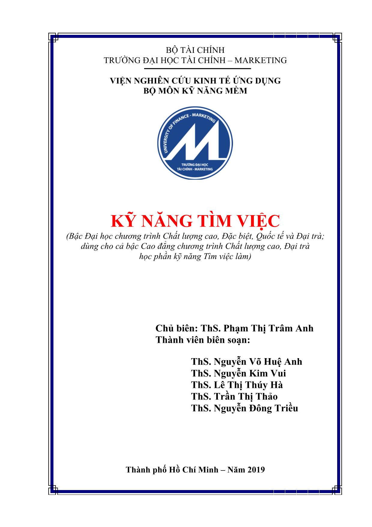 Giáo trình Kỹ năng tìm việc trang 1