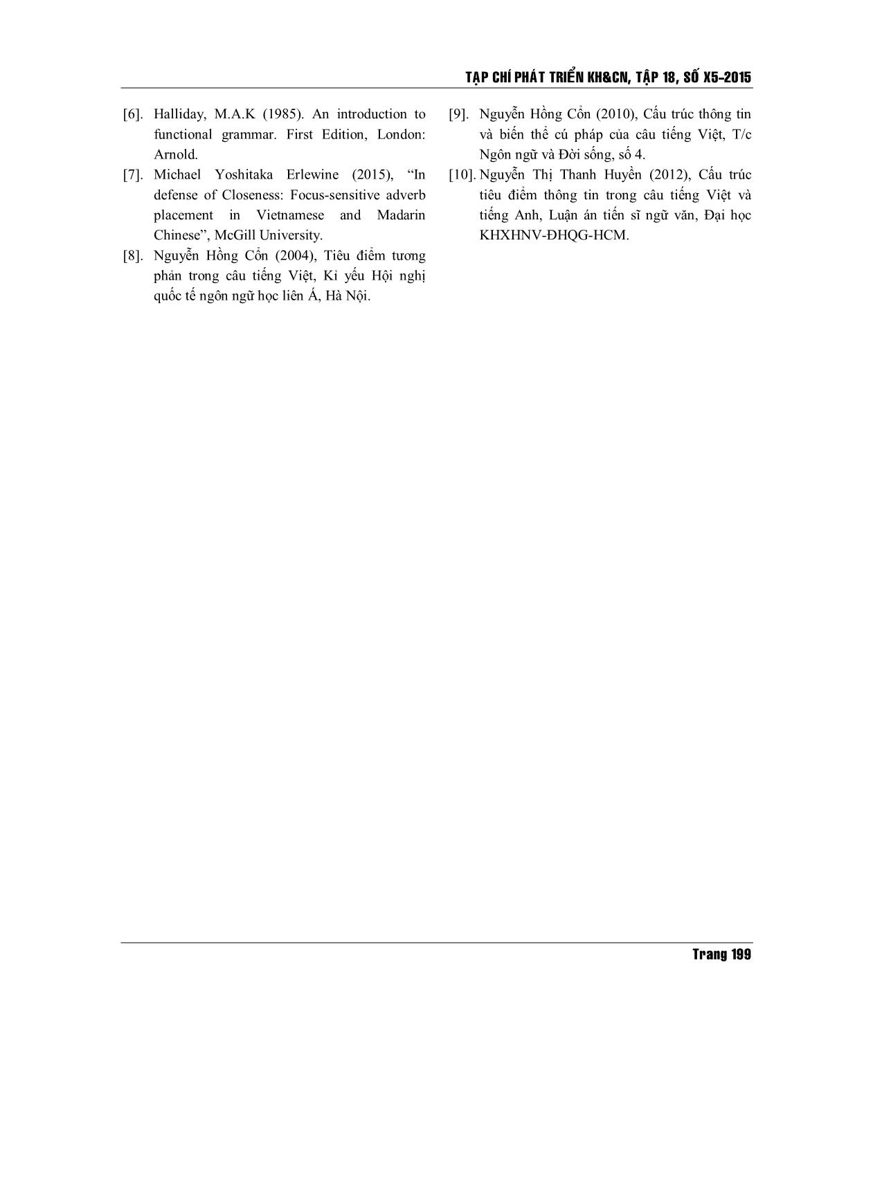 Khảo sát các tác tử cấu trúc thông tin trong mục lời rao - quảng cáo trên Gia Định Báo năm 1884 trang 6