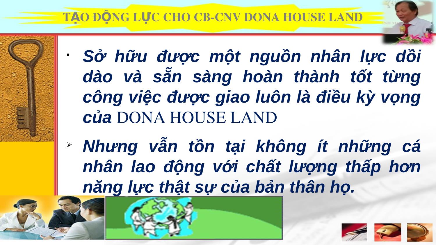 Bài giảng Tạo động lực cho cho cán bộ, công nhân viên Dona House Land trang 4