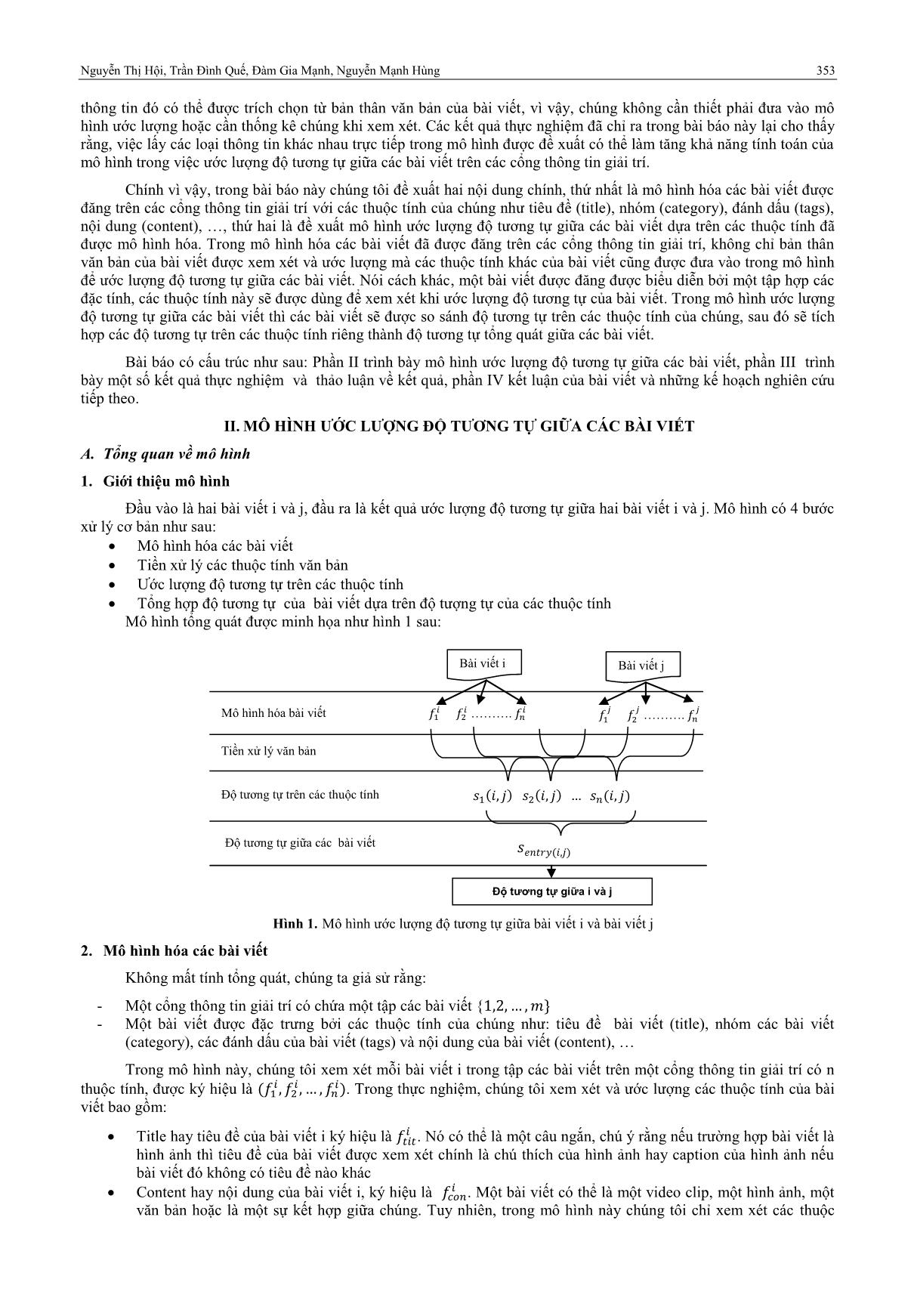 Mô hình ước lượng độ tượng tự giữa các bài viết trên các cổng thông tin giải trí trang 2