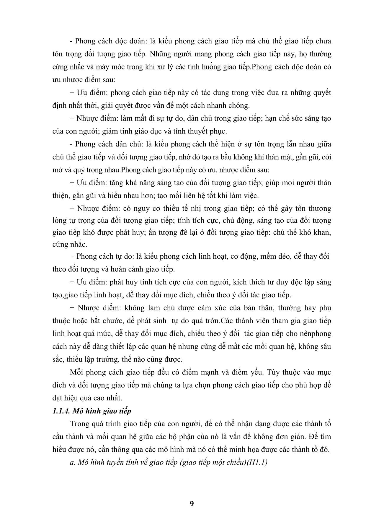 Giáo trình môn Kỹ năng giao tiếp (Bản đẹp) trang 10