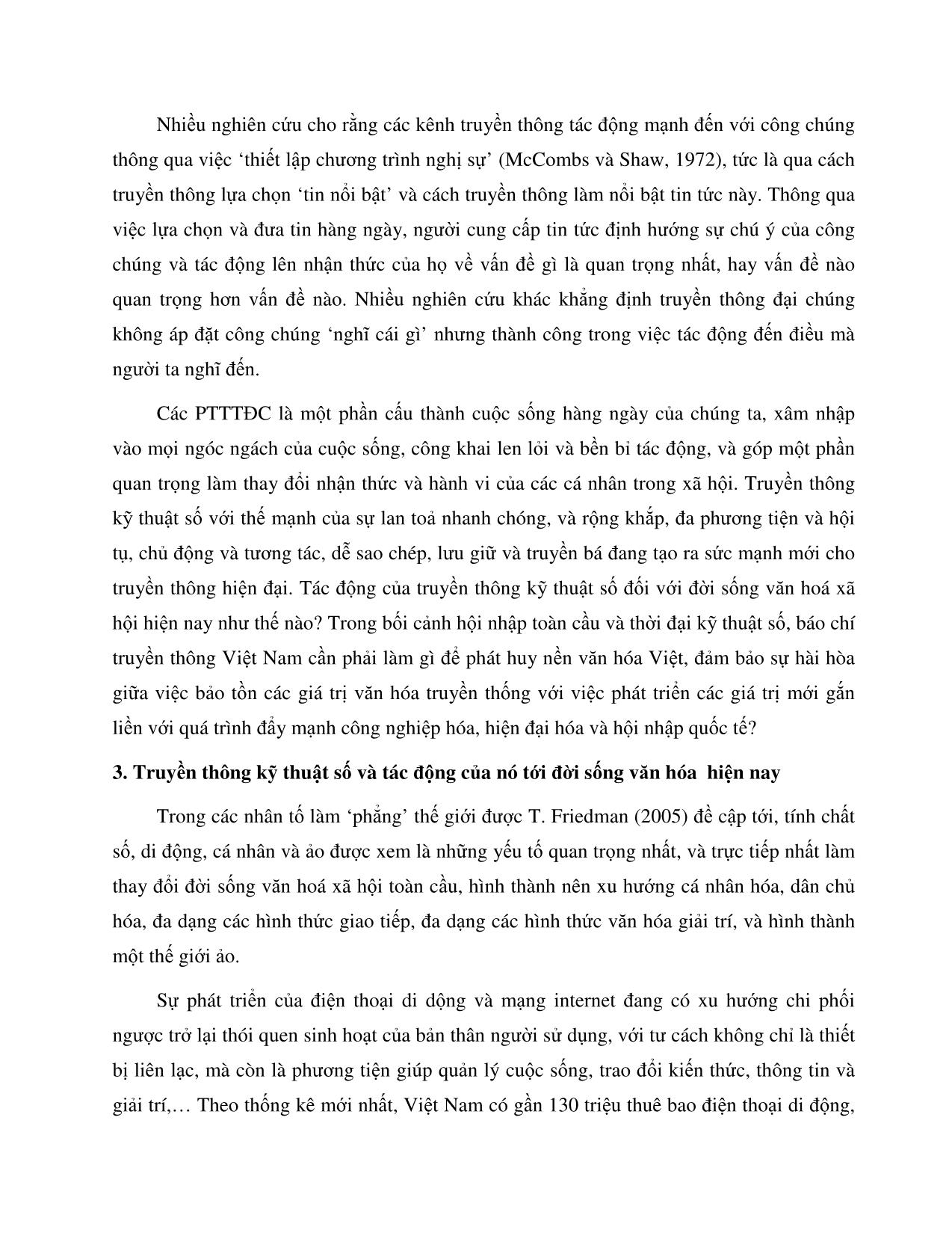 Một số vấn đề về truyền thông đại chúng, văn hóa đại chúng và văn hóa truyền thông trong kỷ nguyên kỹ thuật số trang 10