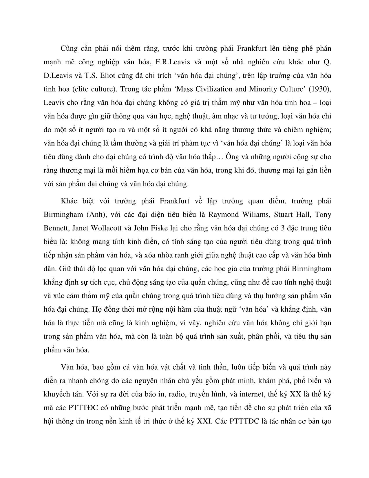 Một số vấn đề về truyền thông đại chúng, văn hóa đại chúng và văn hóa truyền thông trong kỷ nguyên kỹ thuật số trang 4