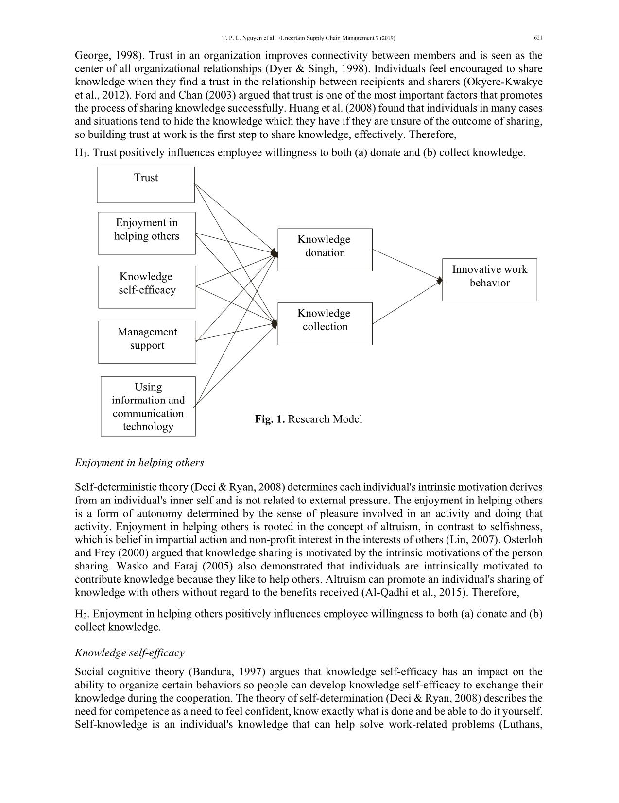 Knowledge sharing and innovative work behavior: The case of Vietnam trang 3