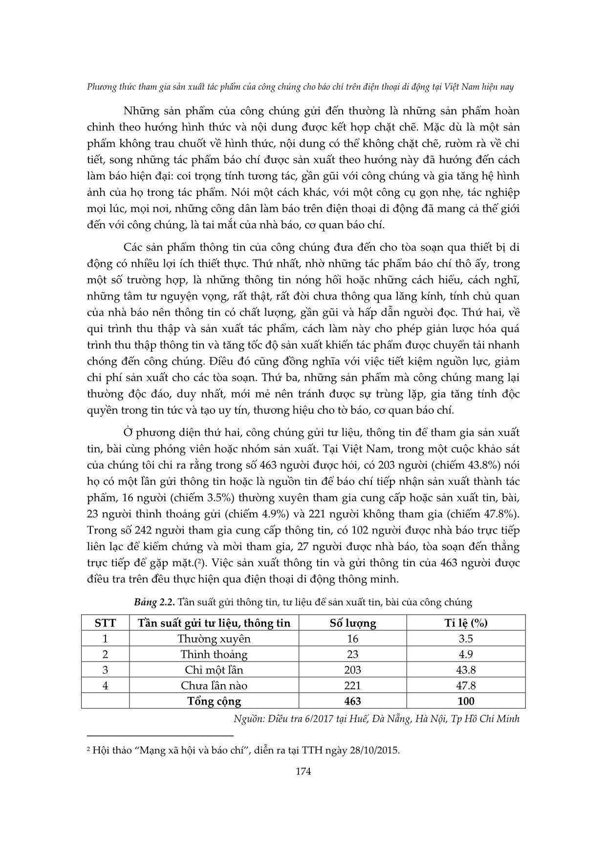 Phương thức tham gia sản xuất tác phẩm của công chúng cho báo chí trên điện thoại di động tại Việt Nam hiện nay trang 6