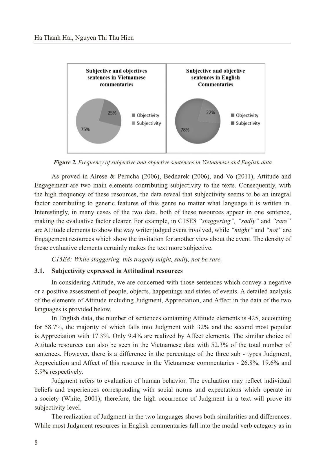 Subjectivity in English and Vietnamese commentaries - An appraisal contrastive analysis trang 4