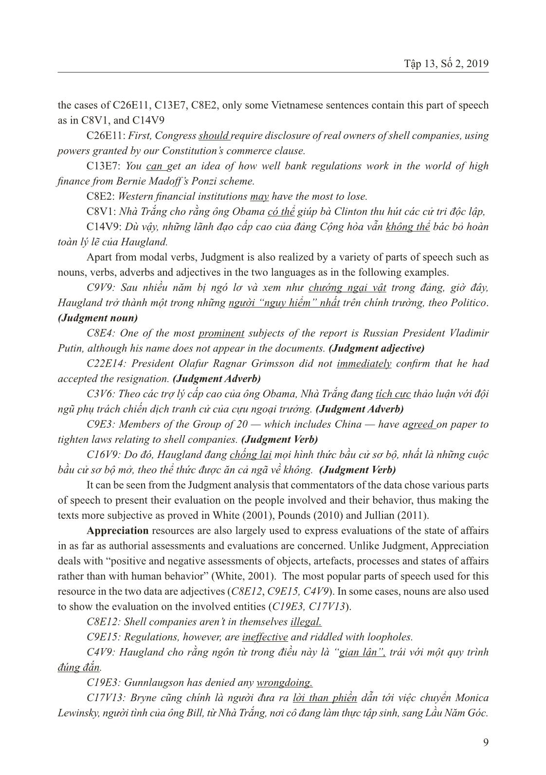 Subjectivity in English and Vietnamese commentaries - An appraisal contrastive analysis trang 5