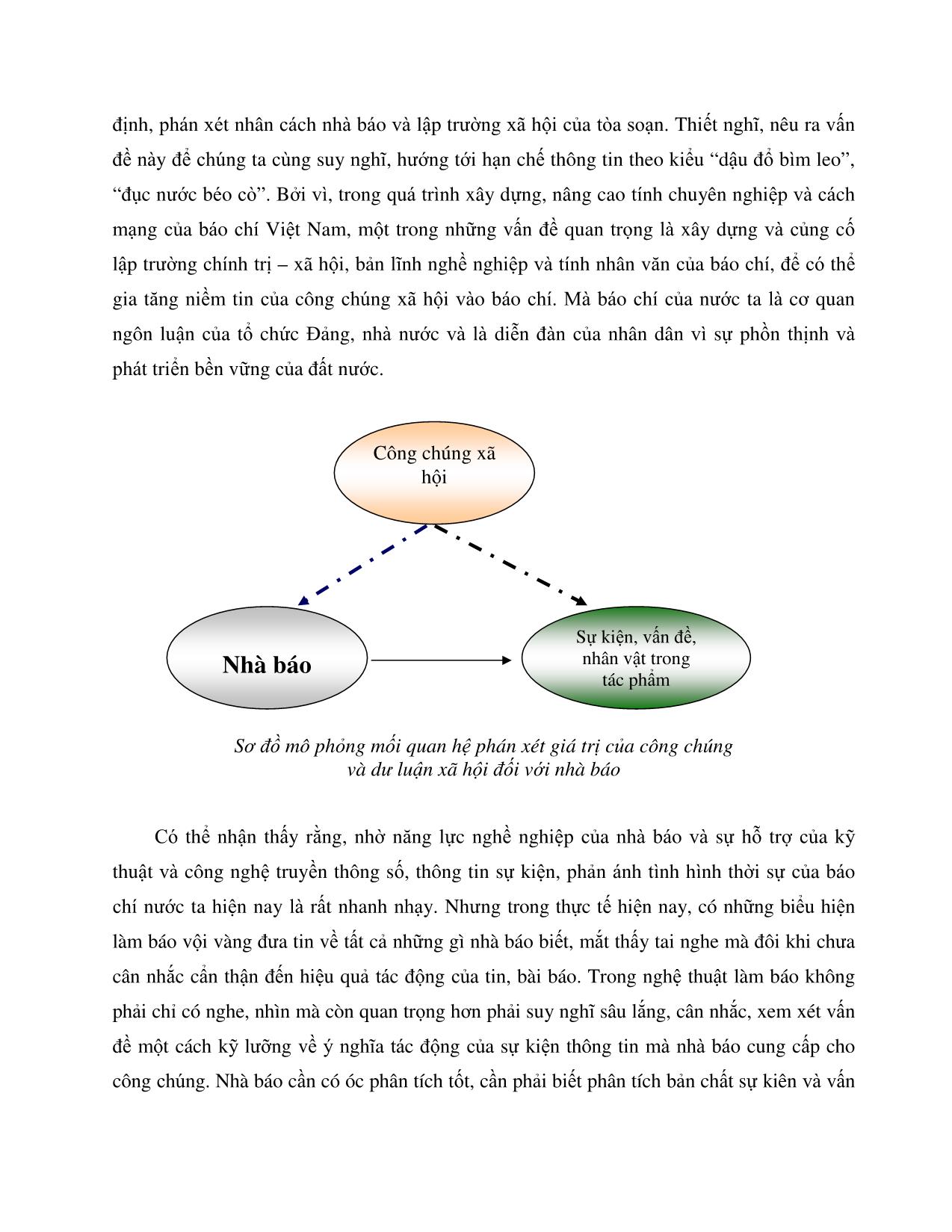 Thử bàn về hàm lượng văn hóa và tính nhân văn của báo chí hiện nay trang 10