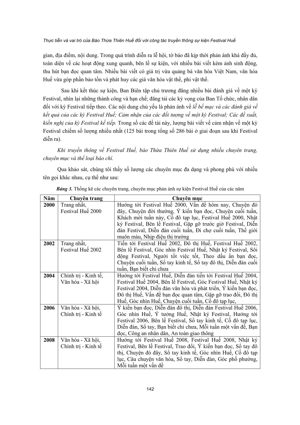 Thực tiễn và vai trò của báo Thừa Thiên Huế đối với công tác truyền thông sự kiện Festival Huế trang 8