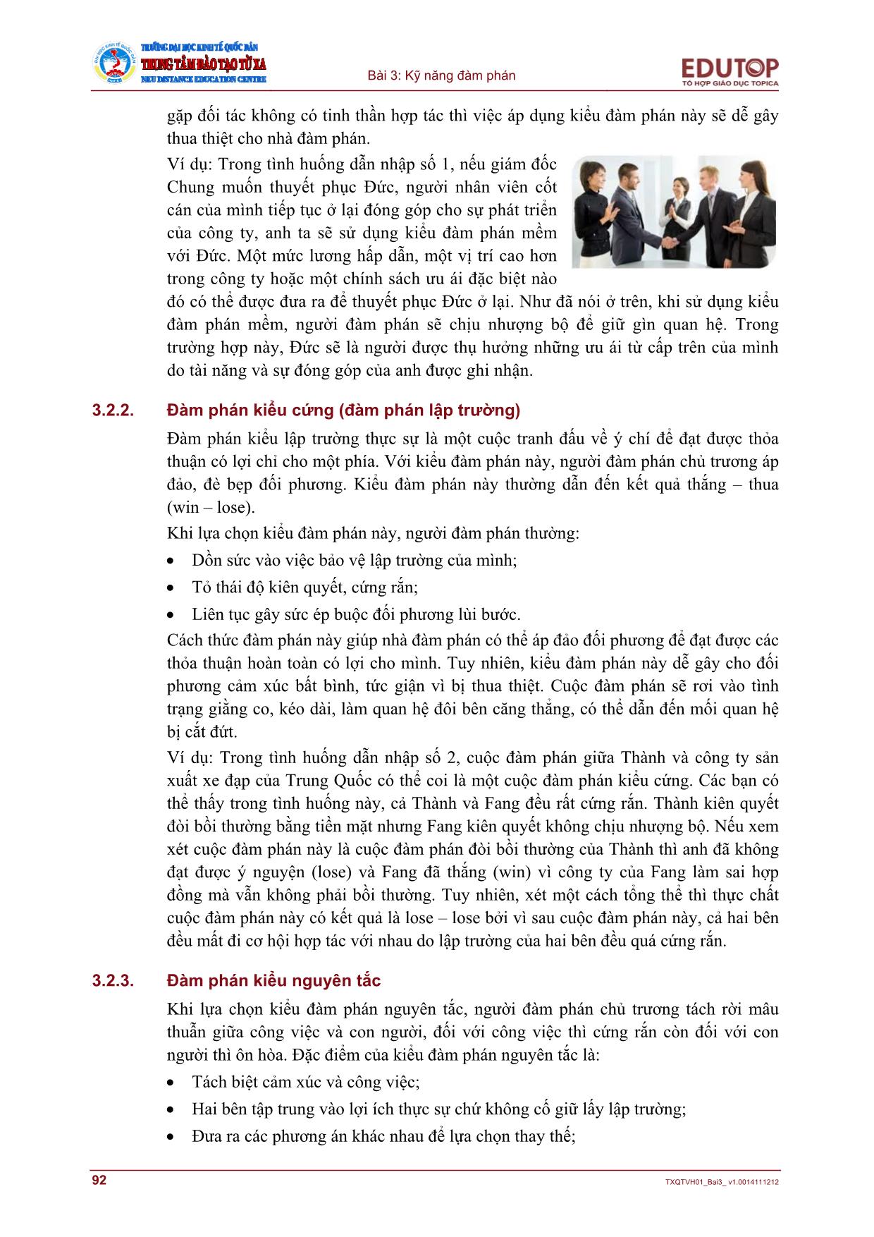 Bài giảng Giao tiếp trong kinh doanh - Bài 3: Kỹ năng đàm phán trang 6