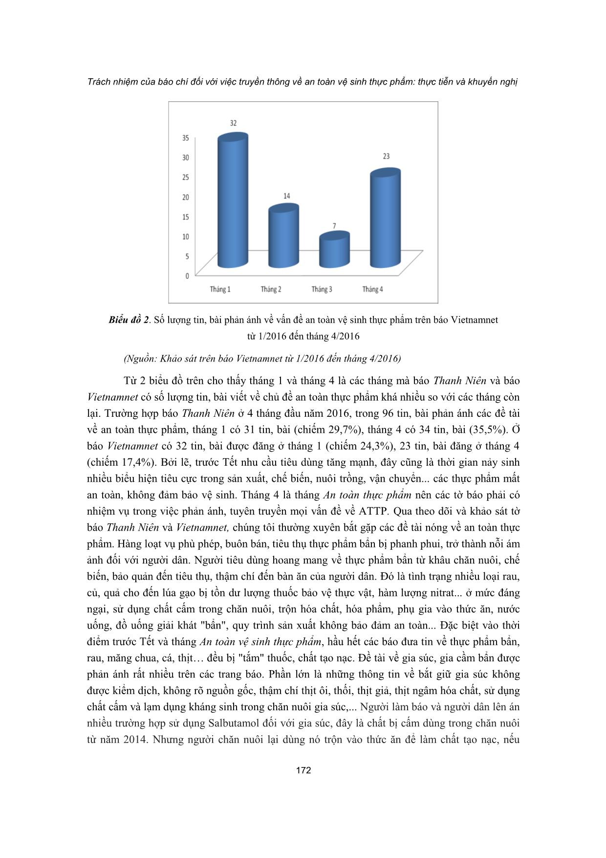 Trách nhiệm của báo chí đối với việc truyền thông về an toàn vệ sinh thực phẩm: Thực tiễn và khuyến nghị trang 4