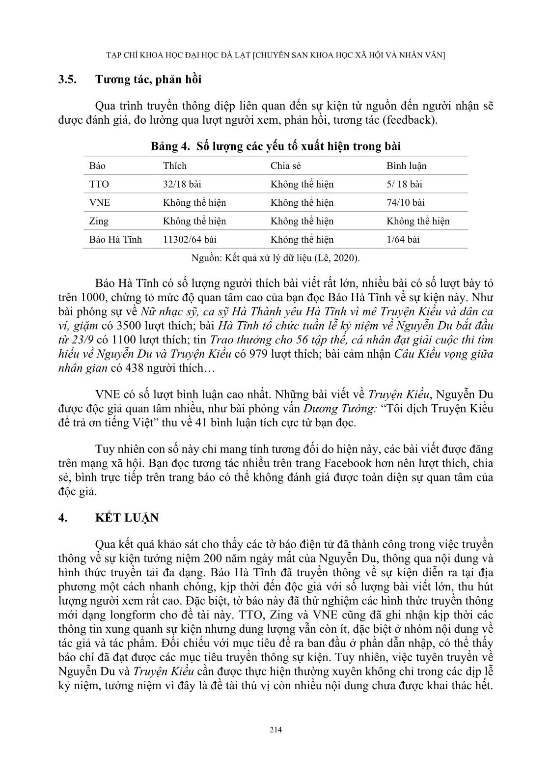 Truyền thông trên báo điện tử về sự kiện tưởng niệm 200 năm ngày mất của Nguyễn Du trang 10