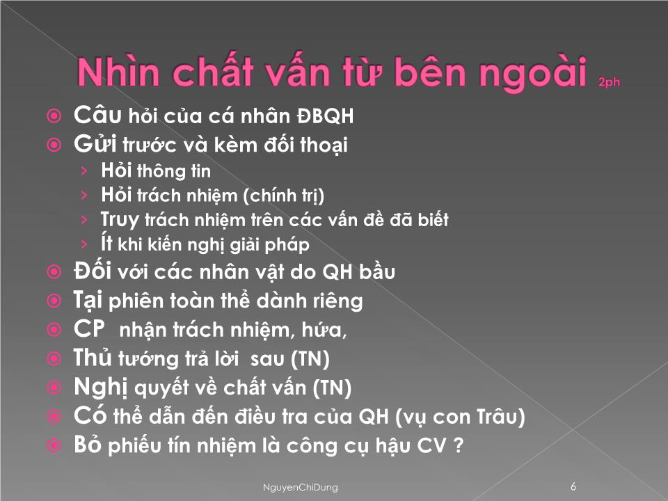 Bài giảng Chất vấn kỹ năng nêu vấn đề trang 6