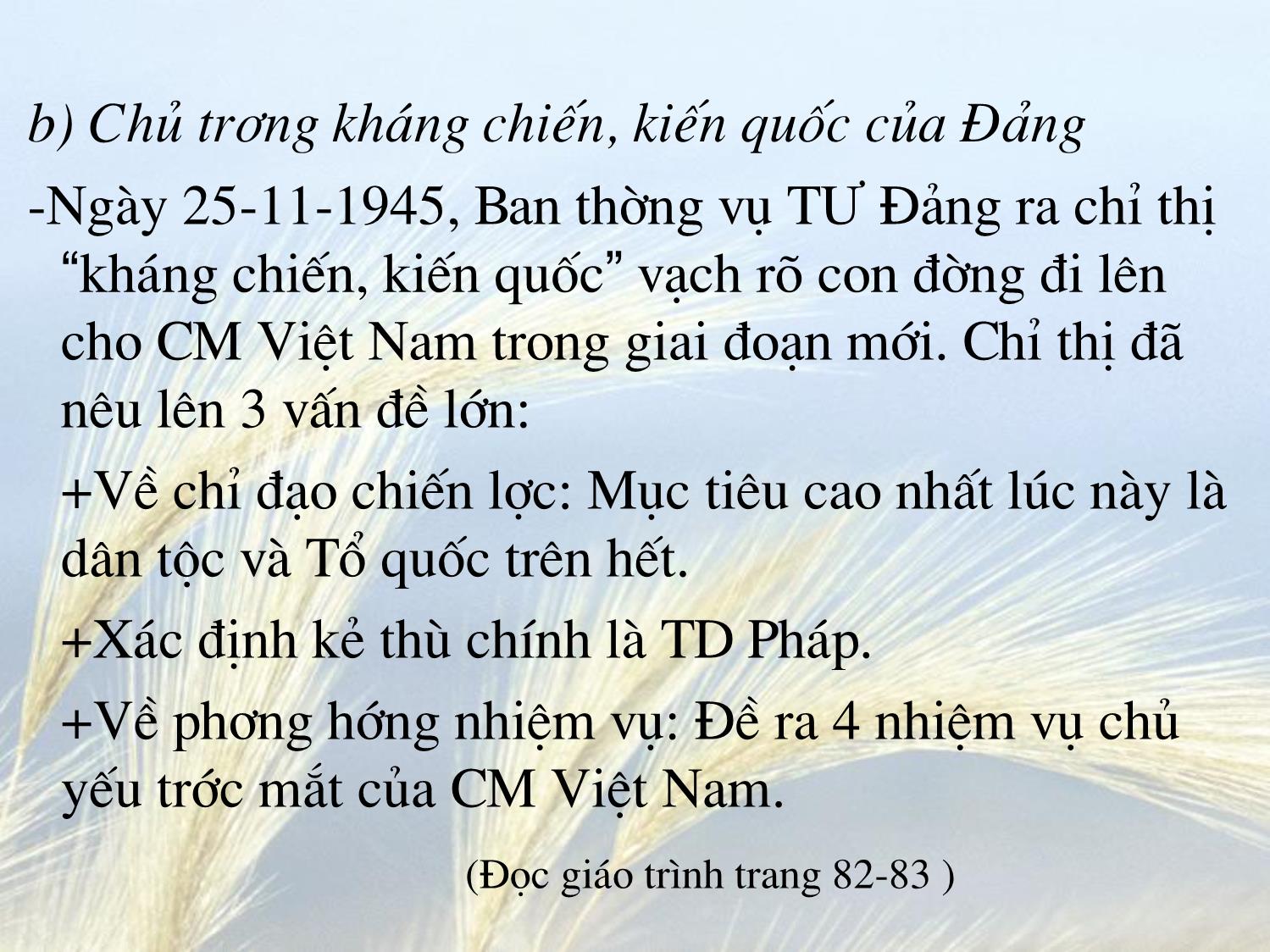 Bài giảng Đường lối cách mạng của Đảng Cộng sản Việt Nam - Chương 3: Đường lối kháng chiến chống thực dân Pháp và đế quốc Mỹ xâm lược (1945-1975) trang 6