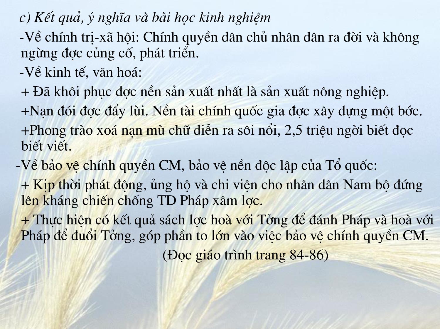 Bài giảng Đường lối cách mạng của Đảng Cộng sản Việt Nam - Chương 3: Đường lối kháng chiến chống thực dân Pháp và đế quốc Mỹ xâm lược (1945-1975) trang 8