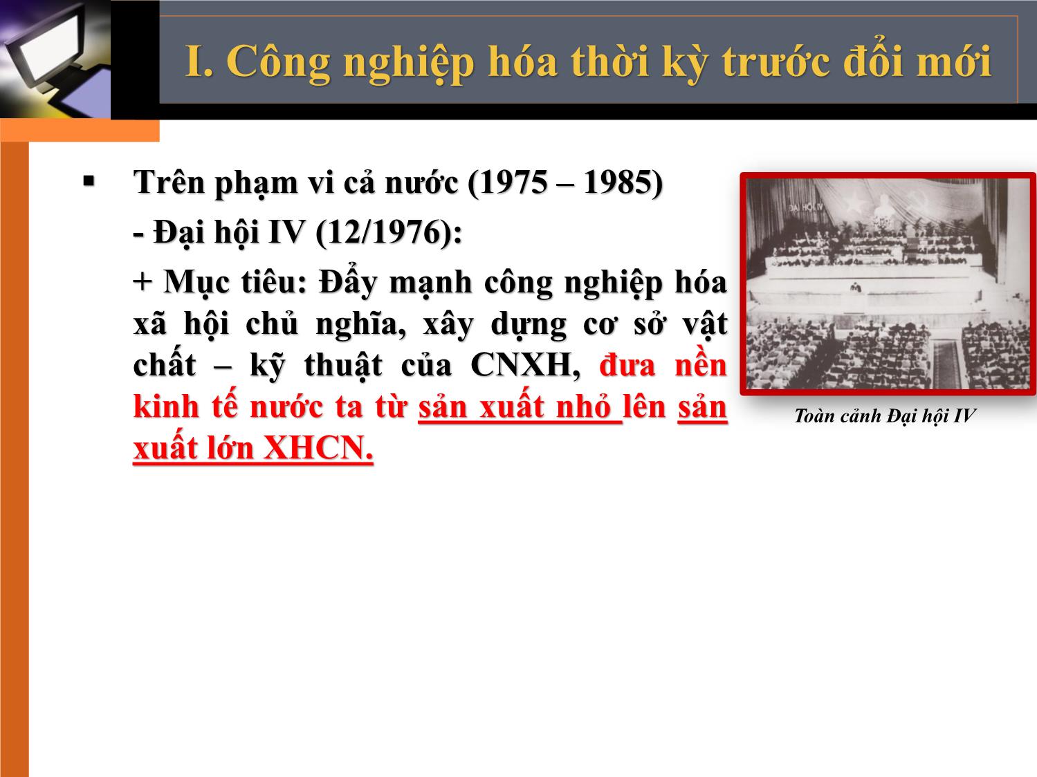 Bài giảng Đường lối cách mạng của Đảng Cộng sản Việt Nam - Chương 4: Đường lối công nghiệp hoá hiện đại hoá trang 9